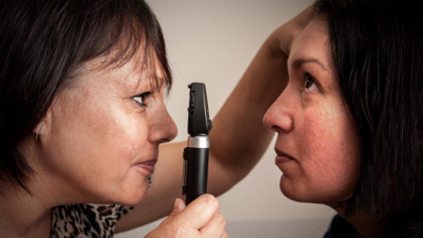 Nurse caring for patient