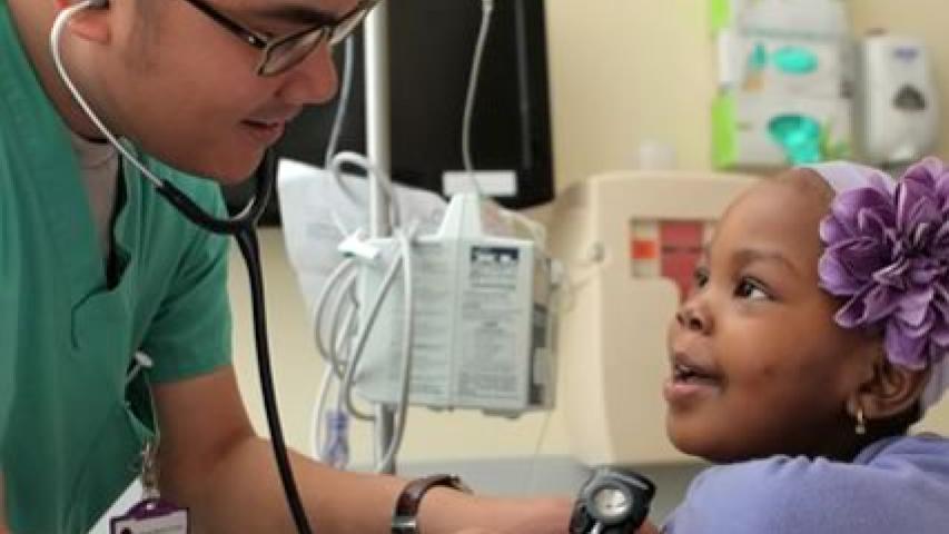 Nurse caring for patient